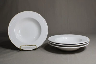 4 cuencos de sopa MIKASA Ultra Cream Bone China, Hampton Bays, conchas en relieve Foto 1 de 4