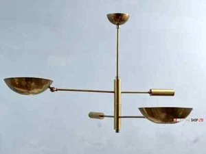 1950' s Mid Century Modern Antique Brass Sputnik Chandelier Light Modern Lights - Picture 1 of 10