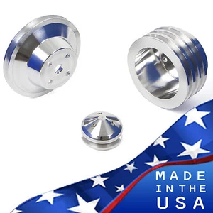 Billet Aluminum Big Block Chevy V-Belt Kit 396 427 454 LWP BBC A/C Vintage AC - Picture 1 of 8
