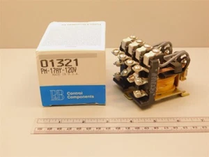 P&B PM-17AY-120V 4PDT 120VAC Coil, 25A 277VAC Contacts Open Frame Power Relay - Picture 1 of 5