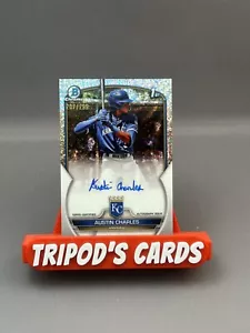 2023 Bowman Chrome Austin Charles 1st Speckle Refractor Auto #/299 Royals CPA-AC - Picture 1 of 2