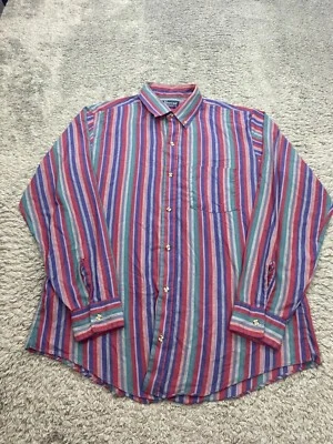 Vtg Dee Cee Shirt Mens Large Western Striped Rancher Button Down Made In USA 70s - Image 1 of 4