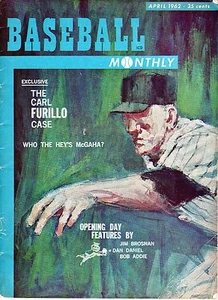 1962 (Apr.) Baseball Monthly, magazine, Carl Furillo, Brooklyn Dodgers ~ Fair - Picture 1 of 5