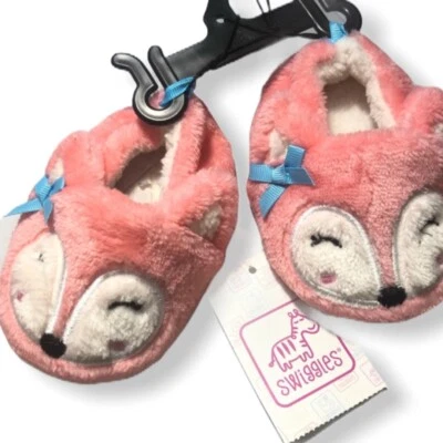 Swiggles Rosa Zorro Peluche Infantil Zapatillas Zapatos Talla 2 Foto 1 de 4