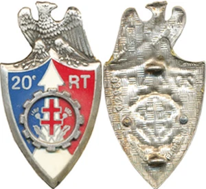 20° Régiment du Train, dos guilloché embouti, Drago 2956 (2350) - Picture 1 of 1