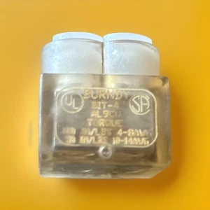 🔥(AN) ***QTY 9*** BURNDY BIT-4 14AWG AL9CU Insulated Multi-Tap Connector Coppe - Picture 1 of 5