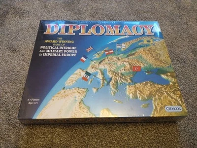 DIPLOMACY 1981 VINTAGE BOARD GAME OF POLITICAL Intrigue Gibsons NEW & SEALED  - Image 1 of 4