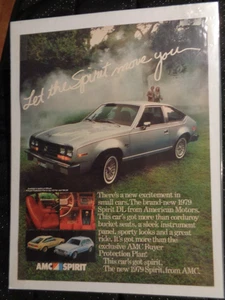Publicidad fotográfica a color a página completa AMC Spirit 1979 American Motors vintage - Imagen 1 de 2