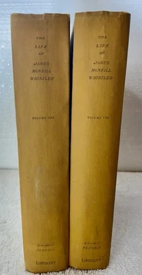 LIFE OF JAMES MCNEILL WHISTLER 2 VOLUMES 1908 1ST ED  ER & J PENNELL ILLUSTRATED - Image 1 of 4
