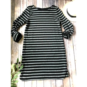 Vestido túnica Merona para mujer S 4 6 a rayas sudadera camiseta cuello barco ropa de salón viaje - Imagen 1 de 5