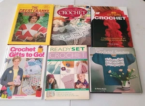 Lot Of 6 Crochet Pattern Books - Picture 1 of 22