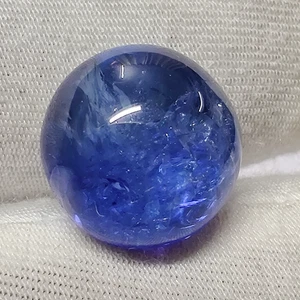 Natural Translucent Blue Tanzanite Cabochon Round Shape Gemstone Jewel 9.7 Cts - Picture 1 of 7