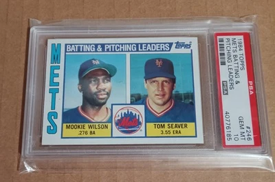 PSA 10 1984 Tom Seaver & Mookie Wilson Mets Foto 1 de 2