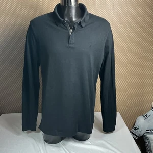Polo uomo Baobab nera Pima cotone manica lunga zip taglia XL - Foto 1 di 10