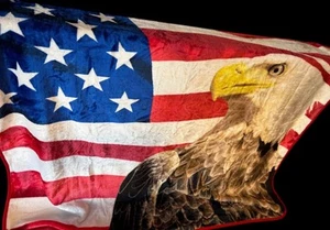 Bandera Americana Águila Calva Orgullo Americano Lanzamiento Patriótico 48"x60" ENVÍO GRATUITO - Imagen 1 de 4