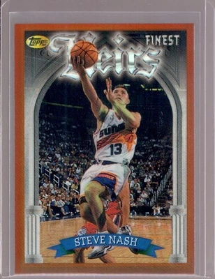 STEVE NASH 1996-97 Topps Finest #217 Refractor Rookie RC No Coating Phoenix Suns - Image 1 of 2