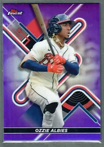2022 Topps Finest Ozzie Albies Purple Refractor #/250 Braves SP - Picture 1 of 2