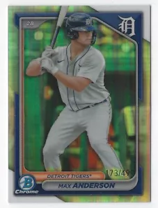 2024 Bowman Chrome Prospects #BCP-128 Max Anderson Refractor #'d 173/499 - Picture 1 of 2