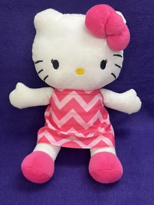 2015 Sanrio 11" Hello Kitty Stuffed Plush Animal with Pink Dress Northwest - EUC - Picture 1 of 10