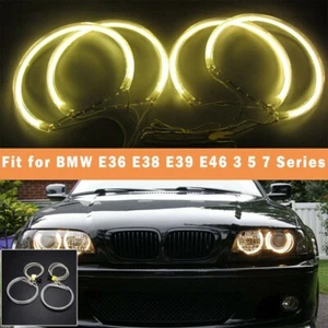 CCFL Angel Eye Halo Light Ring Fit for BMW E46 E39 E38 E36 Yellow Warm White - Picture 1 of 5
