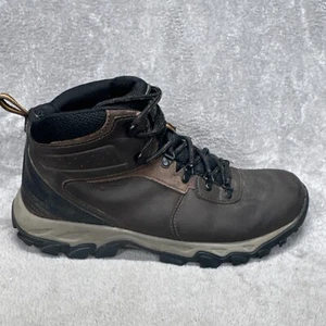 Columbia Newton Ridge Boot Mens 10 W Mid Brown Leather Hike Waterproof 6 Inch - Picture 1 of 21