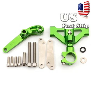 Steering Damper Bracket Kits Mount Holder Green For ZX14R 2006-2016 2015 2014 13 - Picture 1 of 10
