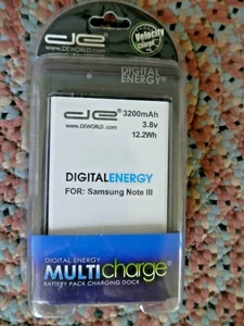 Digital Energy for Samsung Note III Desktop Battery & Charger Kit New 230-2295 - Picture 1 of 4