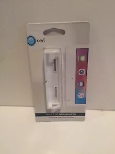 New ONN Tablet Sound Enhancer Directional Sound Amplification - White - Picture 1 of 6