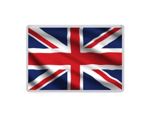 Calamita grande frigo Union Jack bandiera Gran Bretagna Regno Unito - bandiera stile sventolante - Foto 1 di 8