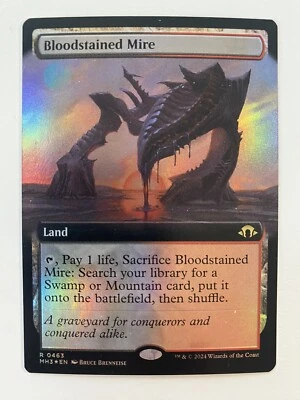 Bloodstained Mire (0463) *FOIL* EXT ART MH3 Modern Horizons 3 MTG NM/MT Cmb Ship - Image 1 of 4