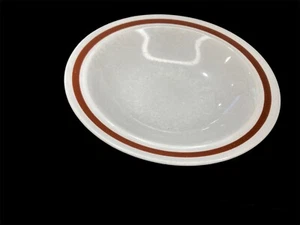 Vintage echtes Steinzeug Japan 6 Zoll braun und weiß kleine Müsli-/Dessertschüssel - Bild 1 von 5