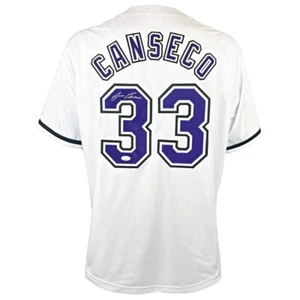 Jose Canseco autographed signed jersey MLB Tampa Bay Devil Rays JSA COA - Picture 1 of 3