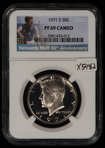 1971-S 50c Kennedy Half Dollar - Proof - NGC PF 69 Cameo - SKU-X5482 - Picture 1 of 6