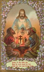 Easter Postcard Antique Jesus Last Supper 1909 Boiling PA - Picture 1 of 2