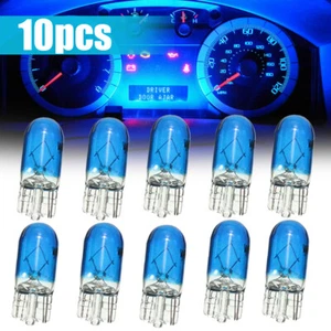 10X T10 Blue 3W 12V Car Interior Dashboard Dash Panel Gauge Blue Light Bulbs - Picture 1 of 11