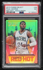 2013-14 Panini Select Red Hot Gold Prizm /10 Paul George #48 PSA 7