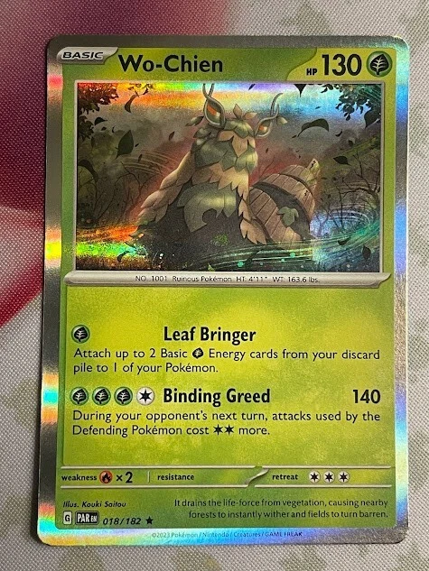 Pokémon TCG Wo-Chien 018/182 SV04: Paradox Rift Holo Rare - Image 1 of 1