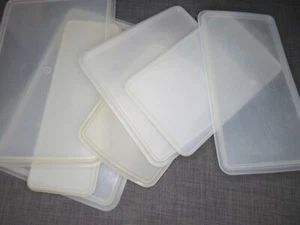 Vintage Tupperware Sheer Rectangle Replacement Lids- You Choose Size - Picture 1 of 1