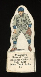 1921-30 M.L. Major League Die-Cuts Baseball #11 Ray Morehart New York