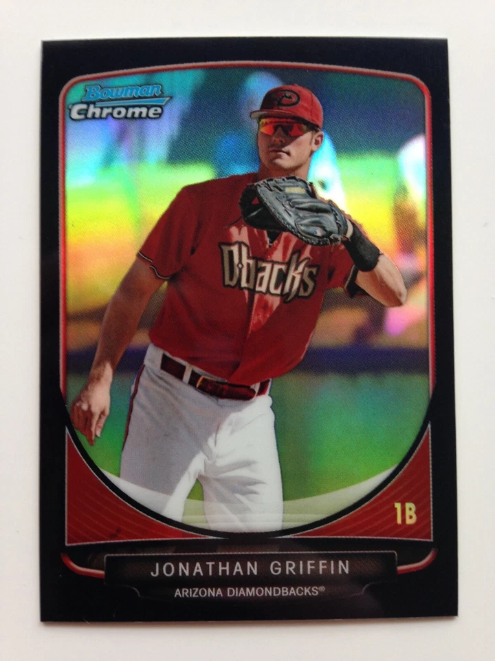 2013 Bowman Chrome Mini Black Jonathan Griffin Refractor Dbacks 72 #’d 09/25 - Image 1 of 1