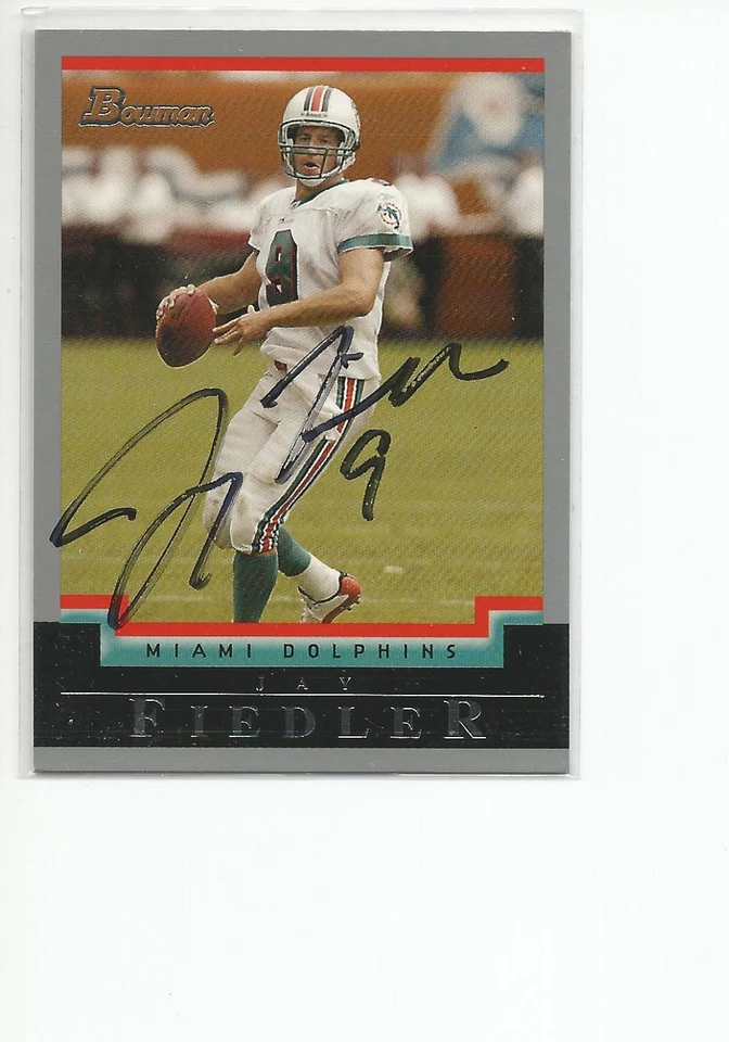 JAY FIEDLER Autographed Signed 2004 Bowman Football card Miami Dolphins COA - Image 1 of 1