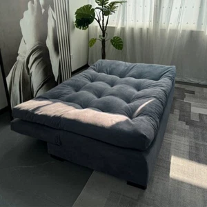 Sofa Bed 3 Seater Futon Flannel Fabric Lounge Couch Recliner Convertible AU - Picture 1 of 10