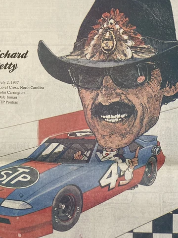 Vintage Rare Richard Petty NASCAR Winston Cup Series Driver Poster May 30, 1989 Cover