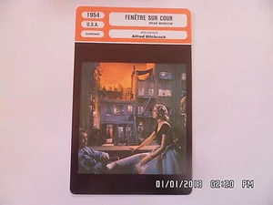 CARTE FICHE CINEMA 1954 FENETRE SUR COUR James Stewart Grace Kelly Wendel Corey - Picture 1 of 1