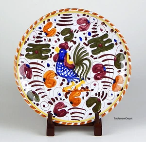 Deruta, Rooster, 9 3/8" Plate, MINT UNUSED Condition! Blue, Green, Orange, Red - Picture 1 of 3