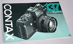 CONTAX 137MD Quartz Camera Manual Instruction Booklet in Japanese - Picture 1 of 2