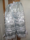 ADULT BABY SISSY  FRILLY BLUE  SATIN WHITE  LACE  BO PEEP BLOOMERS 30-45 W