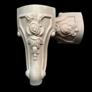 4 pz mobili in legno piedi gambe legno intagliato sedia tavolo non verniciata decorazione piedi - Foto 1 di 11
