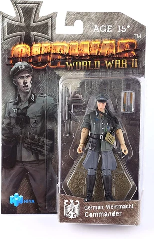 1:18 Hiya Toys OURWAR WW2 WWII German Wehrmacht Officer Commander Figure 3 3/4" Cover