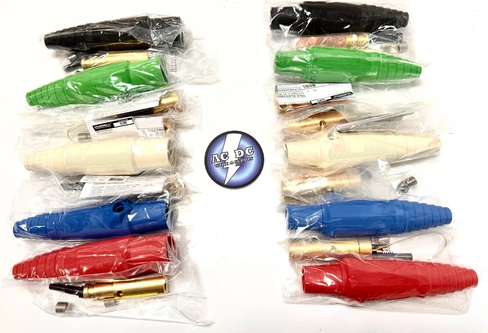 HUBBELL CAMLOCK SET SERIES 16 400A M/F COLORS B/BL/R/G/W  10 CAMS for 2/0- 4/0 - Image 1 of 1